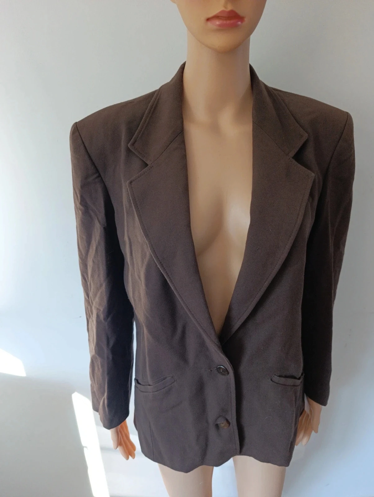 Blazer Benetton vintage marrón chocolate Made in Italy T40 – photo 4